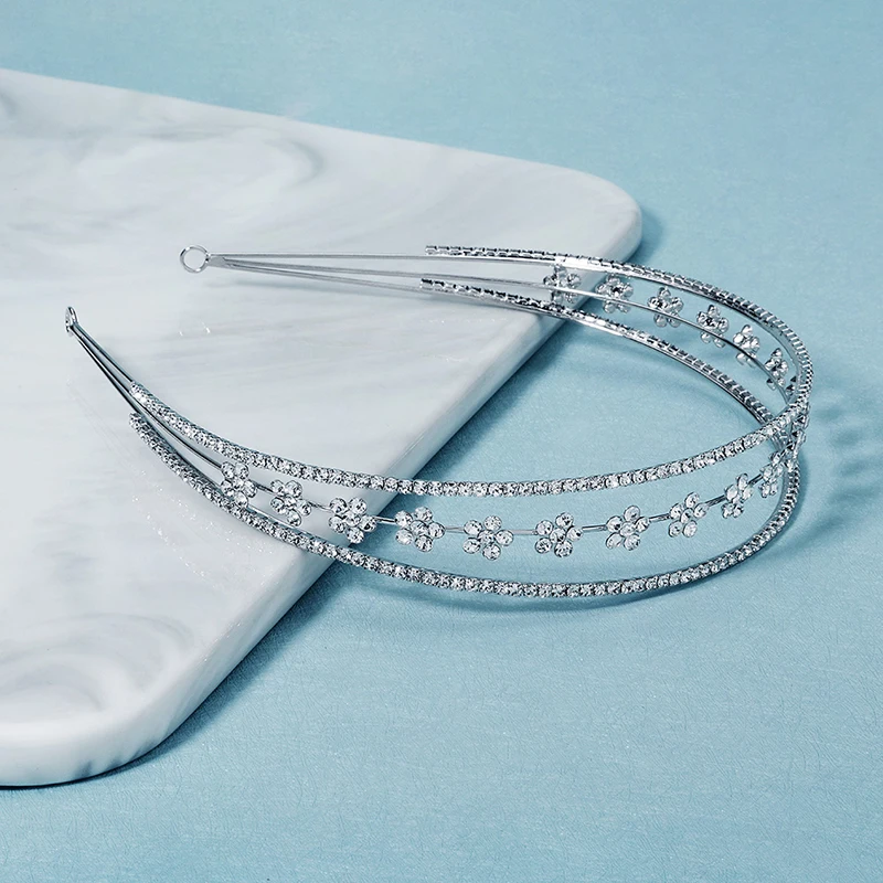 Miallo Moda Stras Benzi pentru Femei Bentițe de Păr Accesorii de Argint de Culoare de Nunta Coroana de Mireasă Păr Bijuterii Cadou