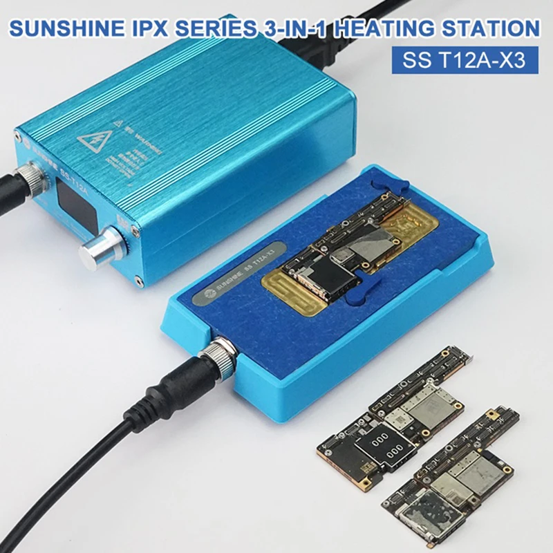 SUNSHINE 3 In 1 centrala SS T12A-X3 Pentru IPhone X XS XSMAX PCB CPU Căldură Degumare Placă de Încălzire Lipici Îndepărtarea Platforma