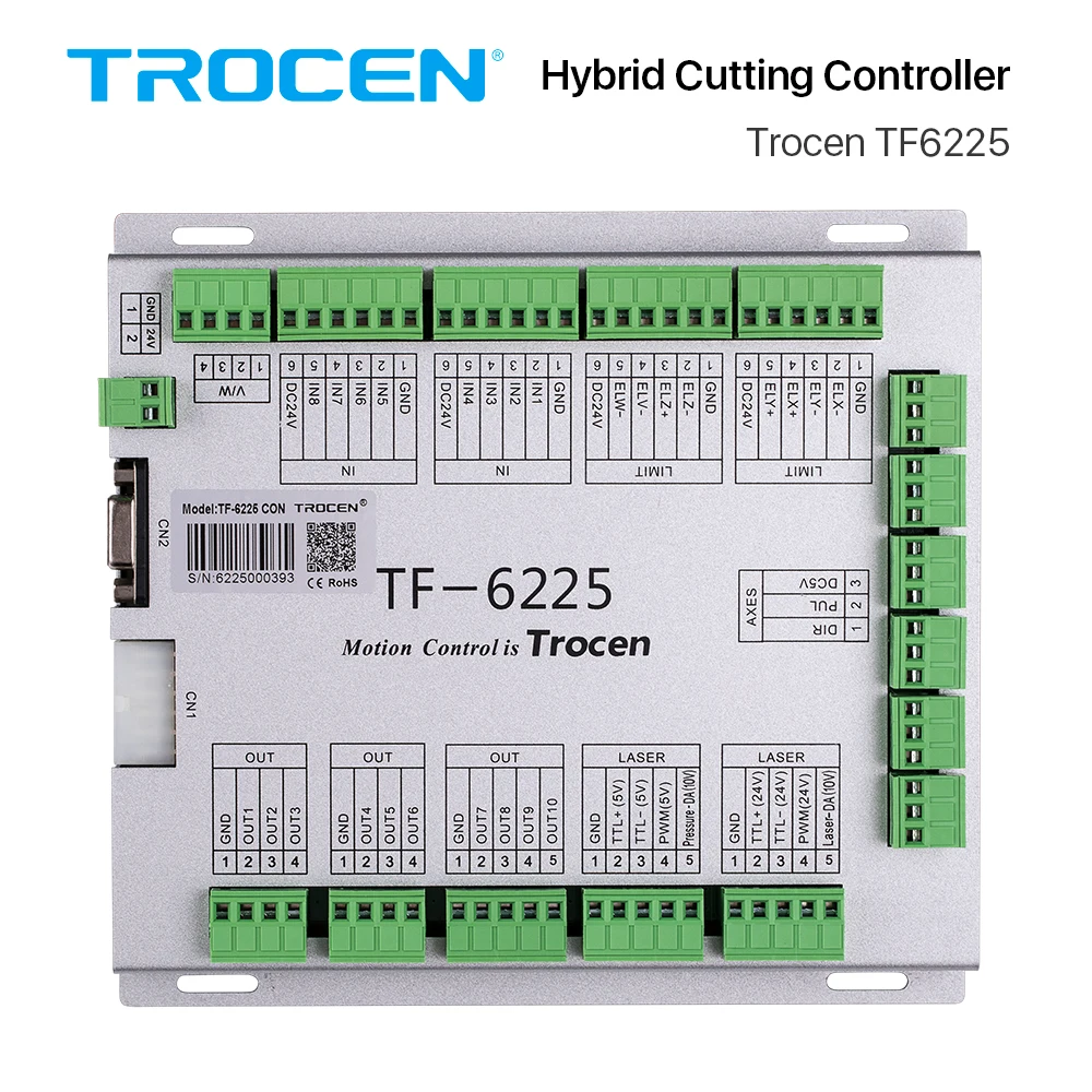 Trocen Fibre Laser CO2 Controller TF6225 4 Axa 2 Capete Hibrid de Tăiere Controler Pentru Metale/Materiale nemetalice de Tăiere
