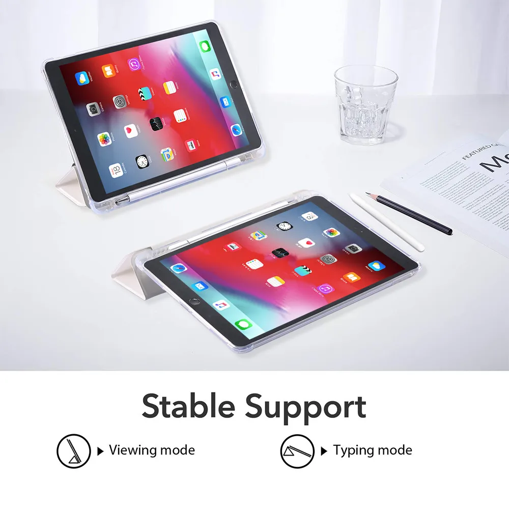 Frunze de Fluture Pentru Aer 4 husa Silicon iPad Pro 2020 10.5 Cu Creion 10.2 inch 8-a Generație a 7-12.9 Pro 2018 Mini 4 5