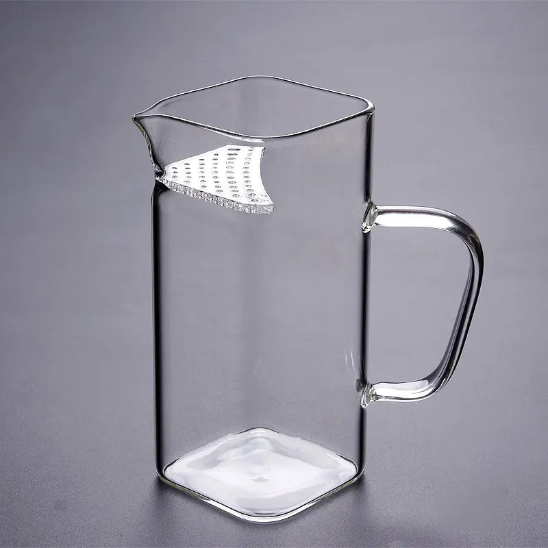 200-400ML Ceainic de Sticlă Borosilicată Rezistentă la Căldură Pătrat de Sticlă Ceașcă Aduce Propriul Set de Ceai Filtru Lapte Floare Cana de Ceai