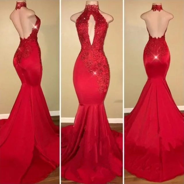 Roșu Sirenă fara Spate Rochii de Bal Lung 2020 vestidos de fiesta oaspeți dispun de facilități moderne elegantes de gala Africane Rochii de Seara Formale Rochie de Petrecere