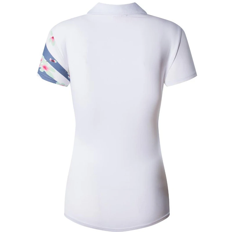 Jeansian Femei Casual Designer cu Maneci Scurte T-Shirt, Tee Shirt Tricou de Golf, de Tenis, de Badminton SWT290 Alb