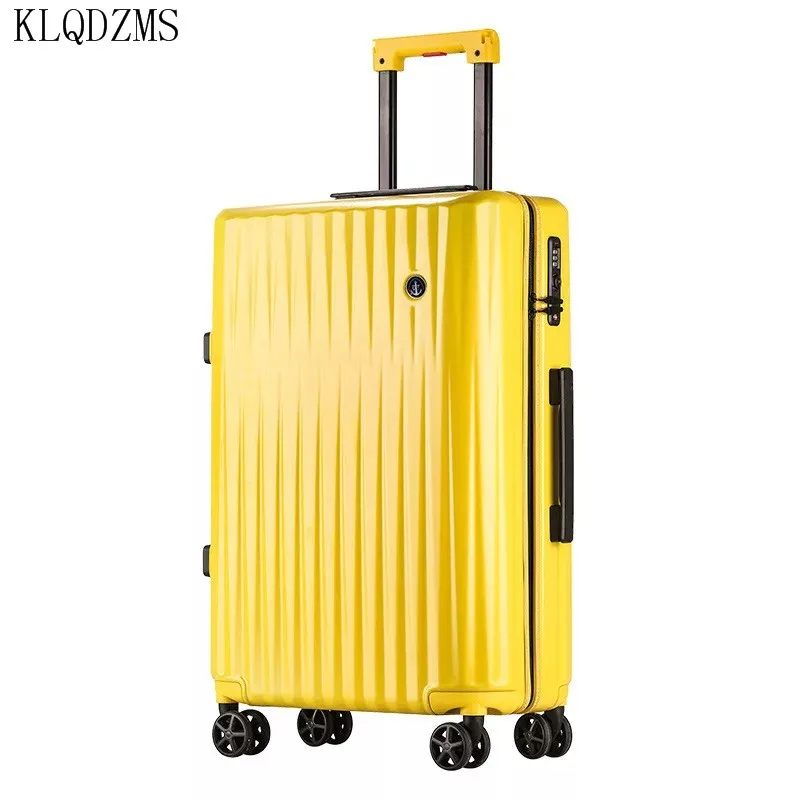 KLQDZMS bagaje de Călătorie 20/24/26/29inch de mare capacitate cadru de aluminiu de bagaje rulare spinner trolley saci roți