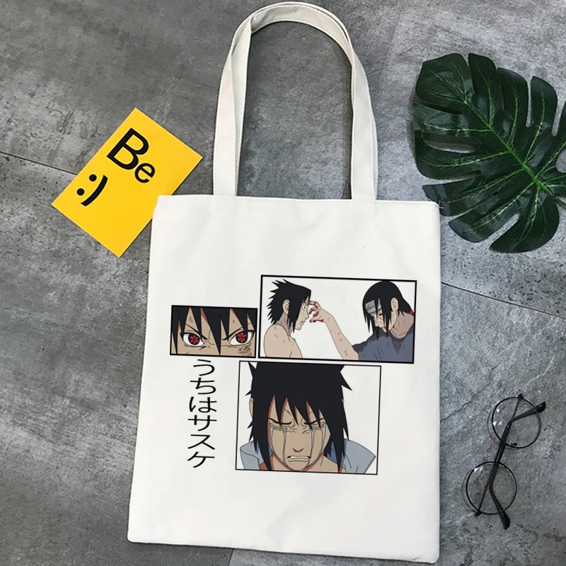 Naruto geantă de cumpărături de reciclare geanta shopper reutilizabile bolso geantă de cumpărături din tesatura de iuta bolsas reutilizables personalizate