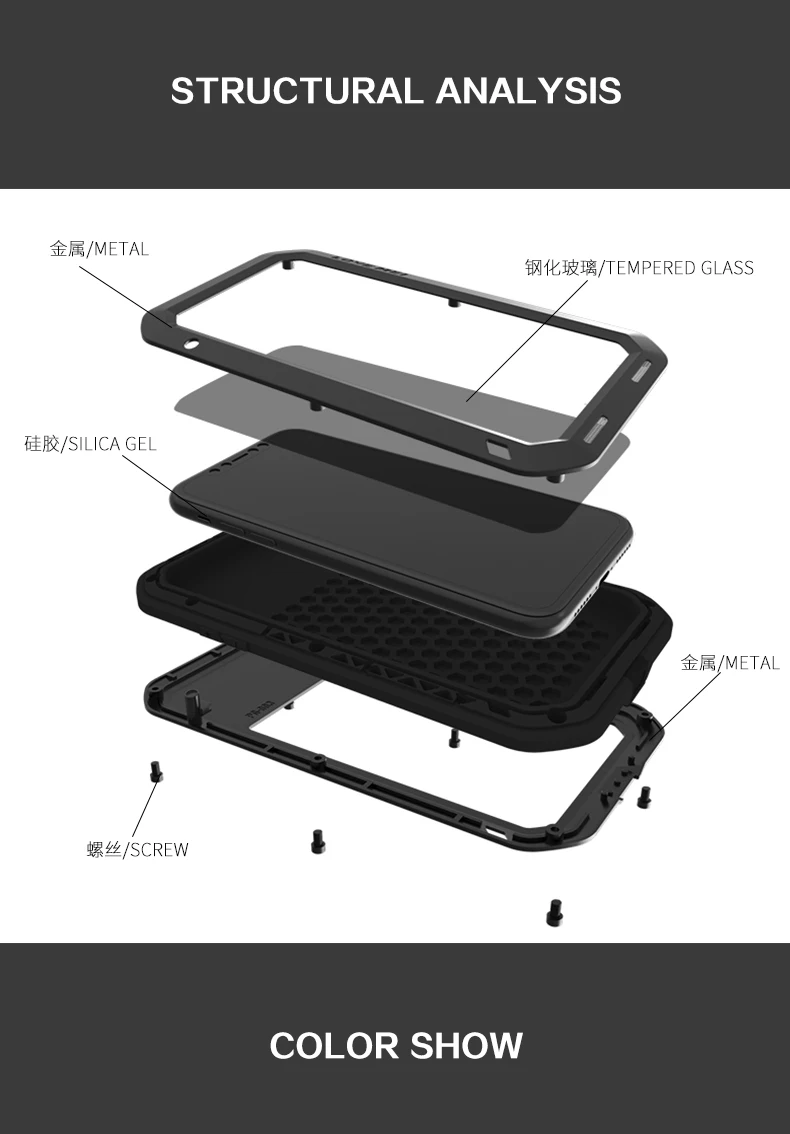 De lux Aluminiu Metal Telefonul rezistent la Șocuri Caz pentru Apple iPhone 11 12 X XR XS Mini Pro Max 8 7 6 Plus Impermeabil Shell Acoperire