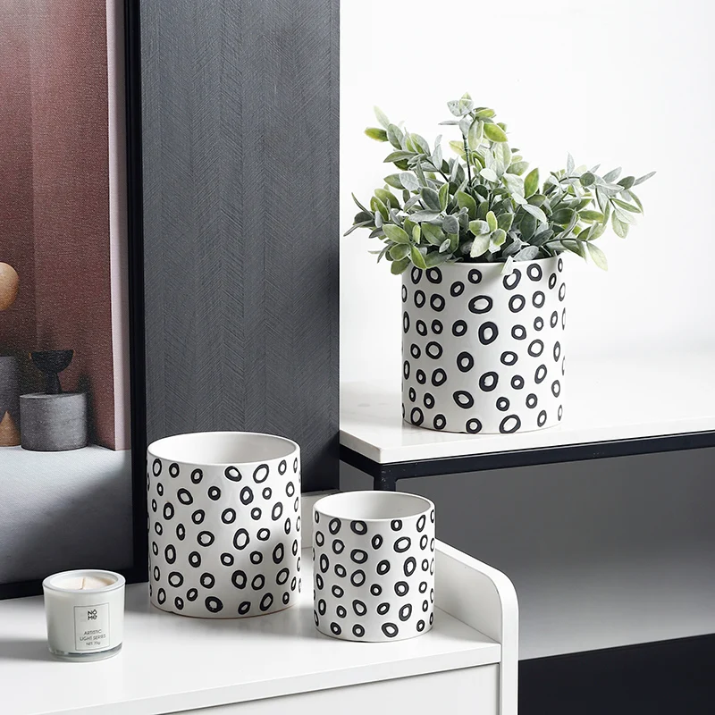 Nordic Creative Design Simplu Ceramice Ghiveci de Flori Suculente Ghiveci Ghiveci cu Tava Living Balcon Decor Acasă