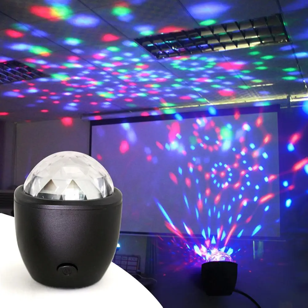 LED-uri USB Mini Activat de Voce de Cristal Magic Ball Etapa Led Disco Minge Proiector Lumini de Partid Flash Lumini DJ pentru Acasă KTV Masina