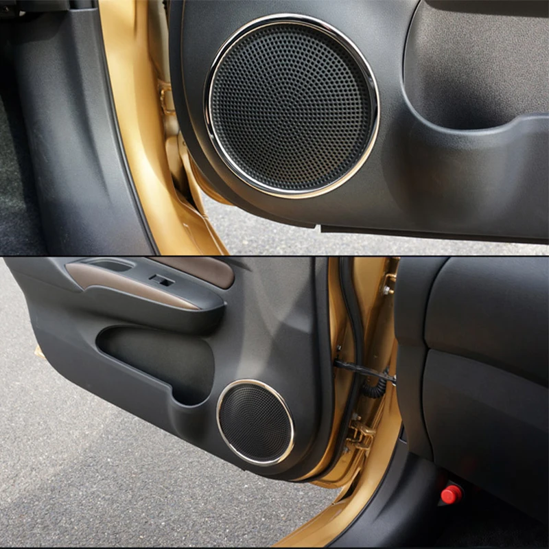 JY Oțel Inoxidabil SUS304 Usi de Interior Difuzor Tapiterie Auto Styling Capac Accesorii Pentru Nissan Note-Versa Hatchback 2017, PE