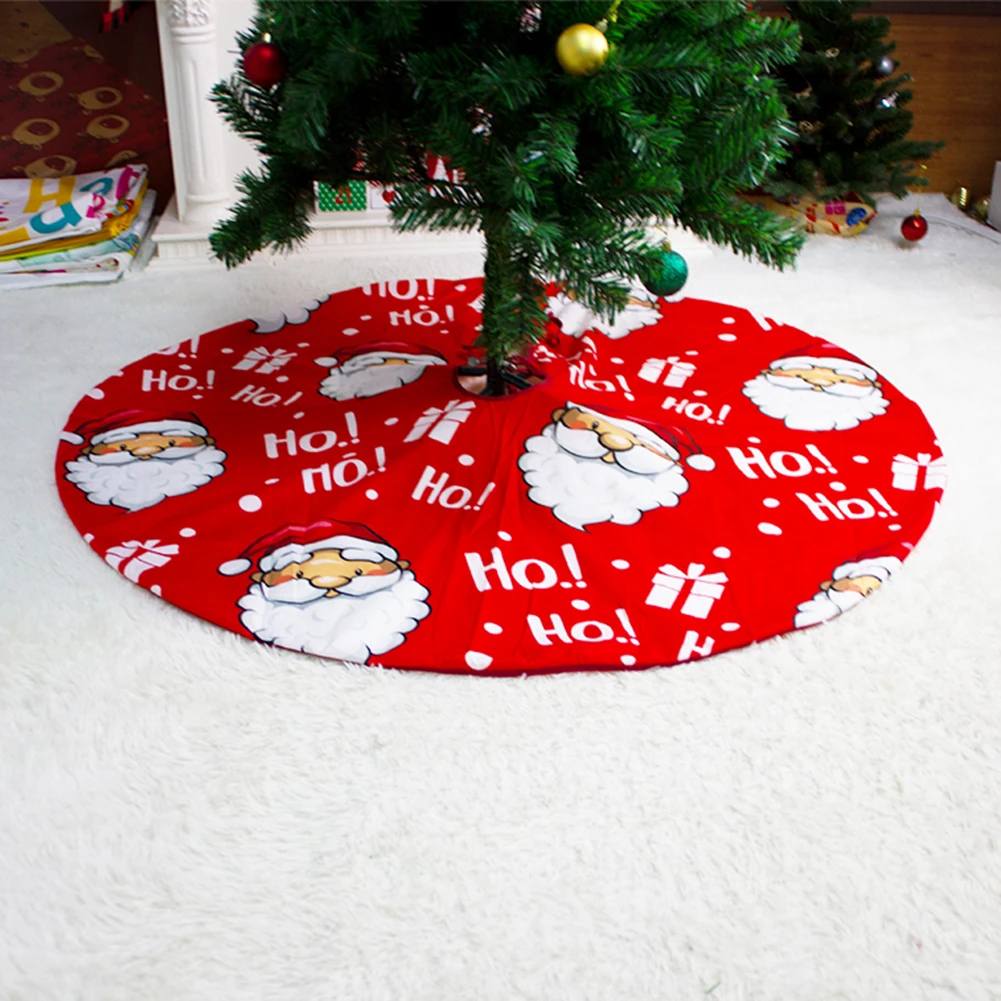 120cm Drăguț de Crăciun Copac Fusta Retro Print Rotund Covor Copac Șorț Festivalul de Decor pentru Casa Partid Ornament
