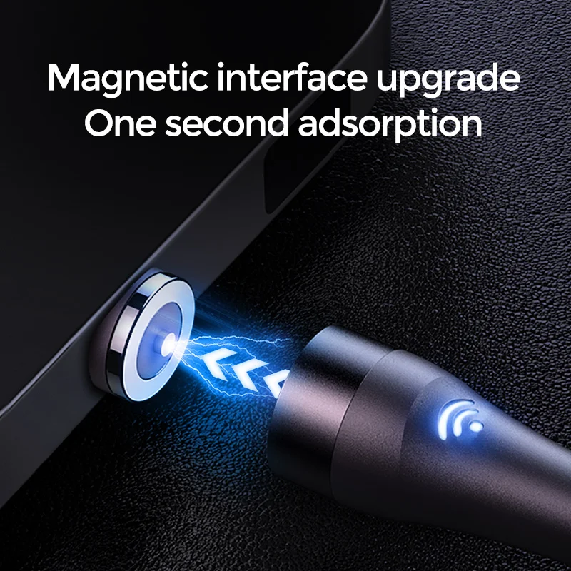 Joyroom Magnetice Micro USB Cablu Pentru iPhone, Samsung, Xiaomi Încărcare Rapidă USB de Tip C Cablu Cu LED-uri Magnet Incarcator Cablul de Sârmă