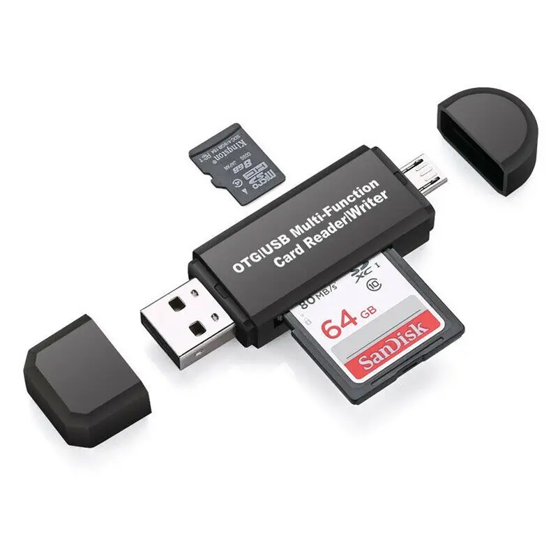 All-in-1 USB 2.0 Micro USB OTG la USB Adaptor SD TF Card de Memorie Cititor de Scriitor#50
