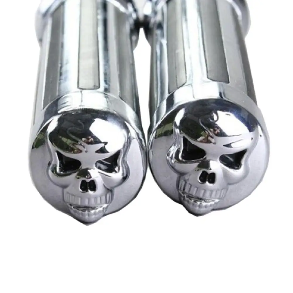 2 BUC Craniu de Metal Ghidon Motocicleta Mânere Non-Alunecare Mâner pentru Motociclete Crucișătoare Craniu Stil de Motociclete Accesorii Piese