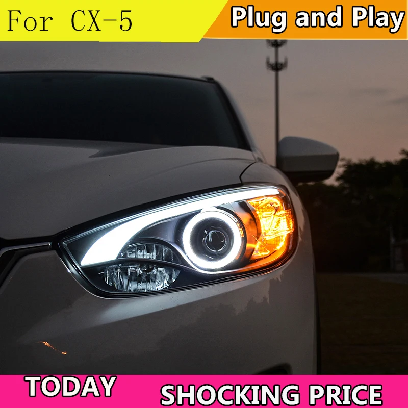 Styling auto pentru Mazda CX-5 Faruri 2011-CX5 Faruri LED DRL Bi Xenon Lentile High Low Beam Parcare Lampă de Ceață
