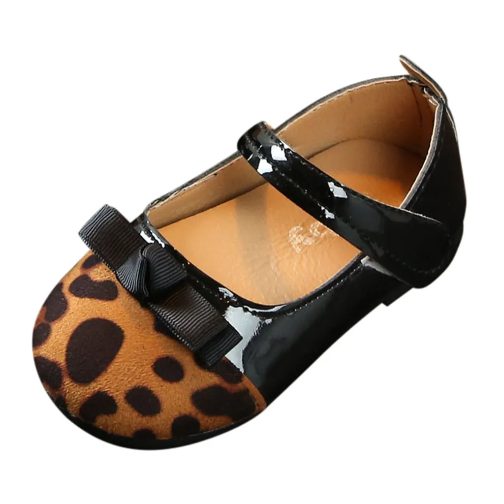 Copil Copil Copil Copii Fete Leopard Bowknot Singur Printesa Pantofi Sandale SCasual Pantofi zapatillas mujer pantofi pentru copii s