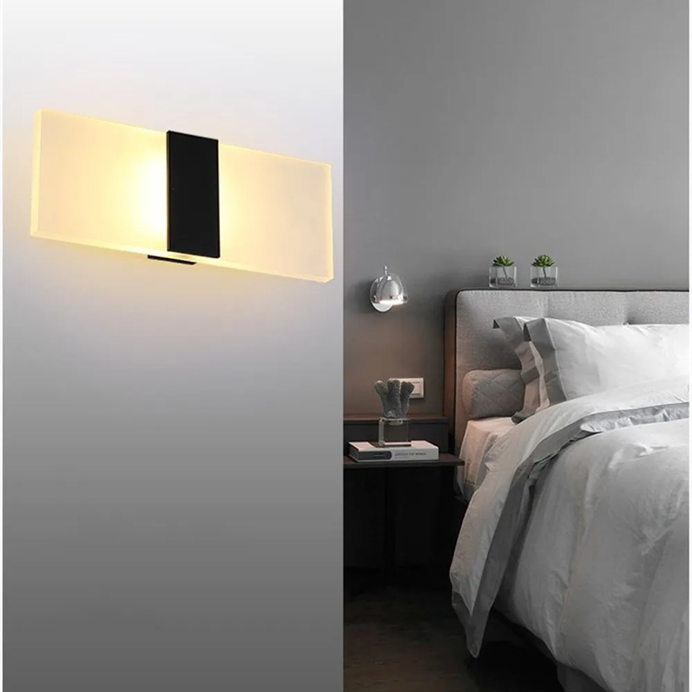 LED Lampă de Perete 6W Acrilice Tranșee Lumină AC 110V 220V Interior Decor de Perete de Lumină pentru Noptiera Dormitor Camera de zi Scări Foaier