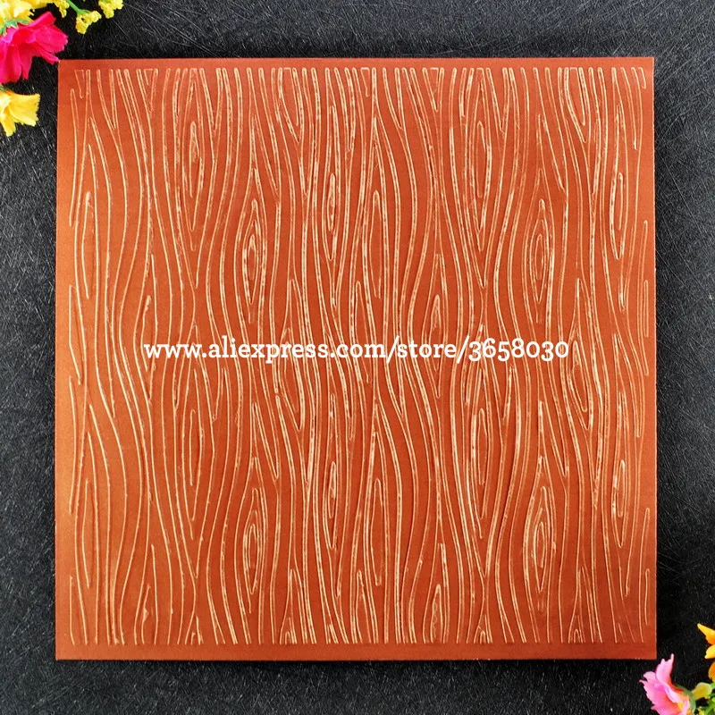 Dimensiuni mari de cereale din Lemn, Plastic Relief Folder Pentru Album DIY Album Instrument Card de Plastic Șablon 19.8x19.8cm 8101423