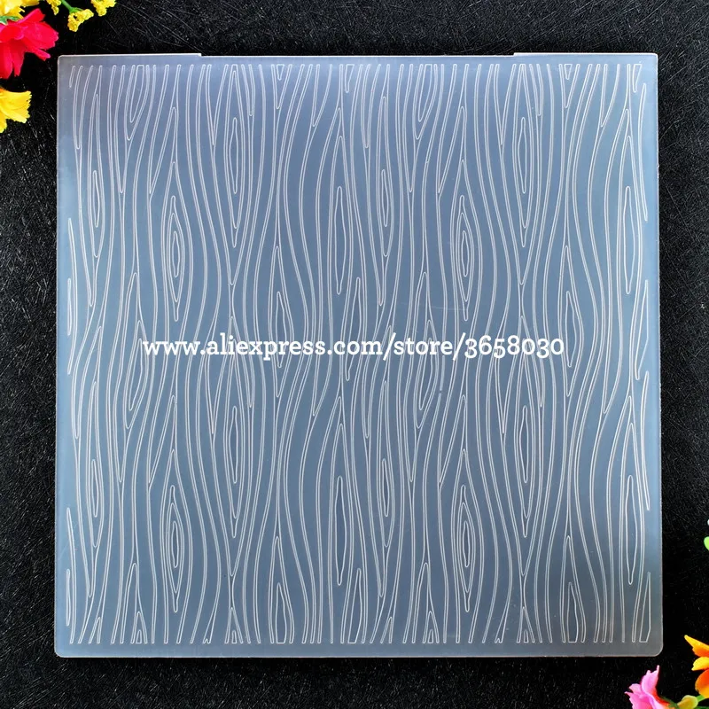Dimensiuni mari de cereale din Lemn, Plastic Relief Folder Pentru Album DIY Album Instrument Card de Plastic Șablon 19.8x19.8cm 8101423