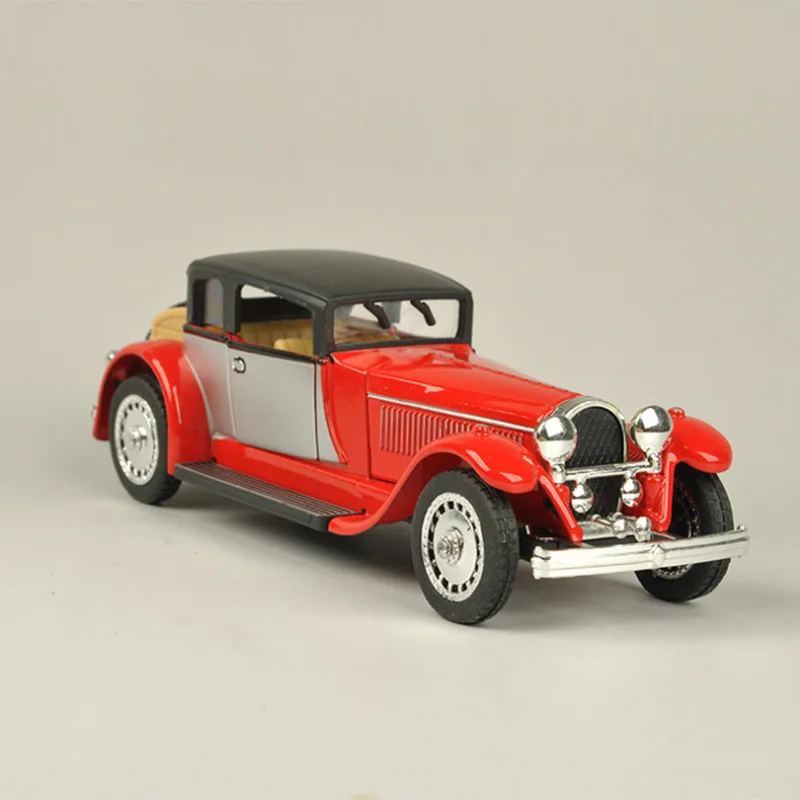 1:28 scară Bugatti vintage model de masina de sunet și lumină aliaj flash clasic muzică de epocă auto copii adulți jucării de colecție