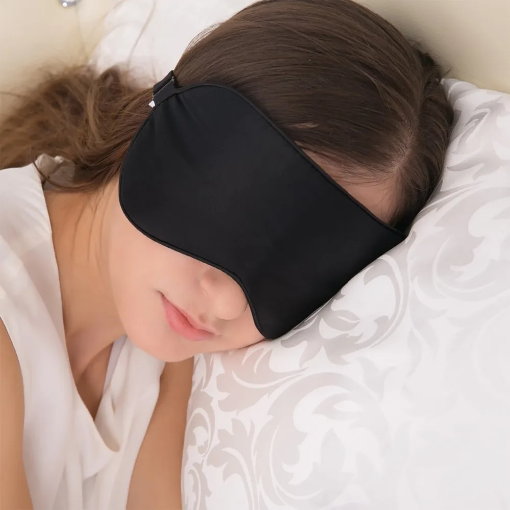 Mătase Naturală Masca De Somn De Dormit Bumbac Ochelarilor Respirabil Acoperi Umbra Ochi Patch Restul Călătorie Ajutor De Somn Petic De Scut De Lumină