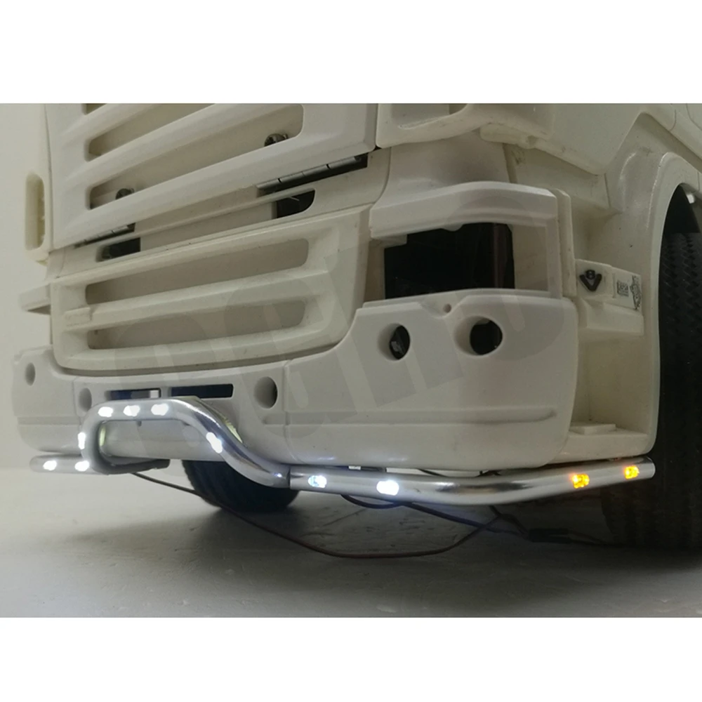 CNC Metal Fata LED-uri Lumina de Jos Pentru 1/14 Tamiya RC Camion scania R620 56323 R730