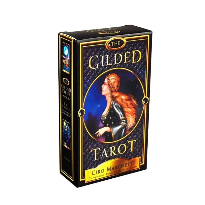 Aurit 78 de Cărți de Tarot Punte și Ghid Electronic Tabla de Joc Oracle Card 24BD