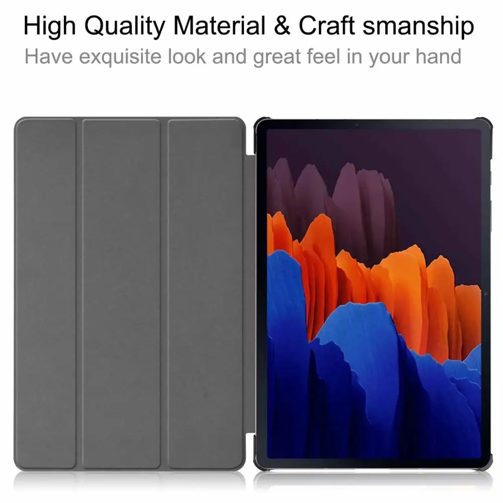 Utra Slim Lux Folio Stand Ușor de Trezire/Somn Caz din Piele Smart Cover Pentru Samsung Galaxy Tab S7 Plus 12.4 SM-T970 T975