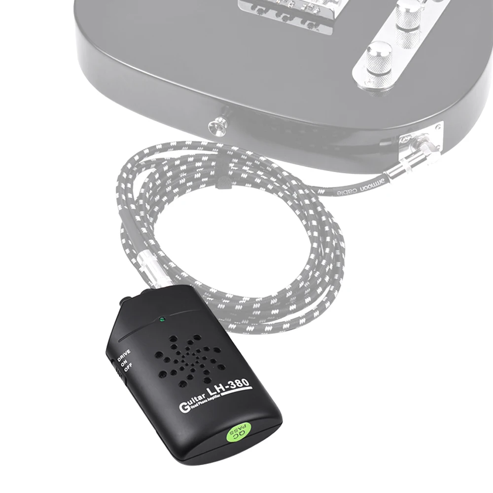 Mini Portabil de Chitara Electrica, Amplificator pentru Căști Amplificator Ukelele Practică Amplificator pentru Căști Amplificator Difuzor cu Clema pentru Curea Neagra