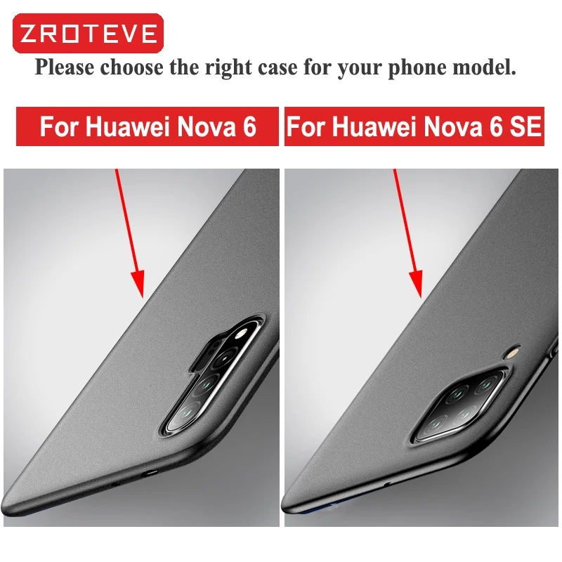 Nova 7 Pro Caz Zroteve Mat Cover Pentru Huawei Nova 7i 7 6 SE Coque Nova6 5G PC Cover Pentru Huawei Nova 5 5T 5Z 5i Pro Nova7 Cazuri