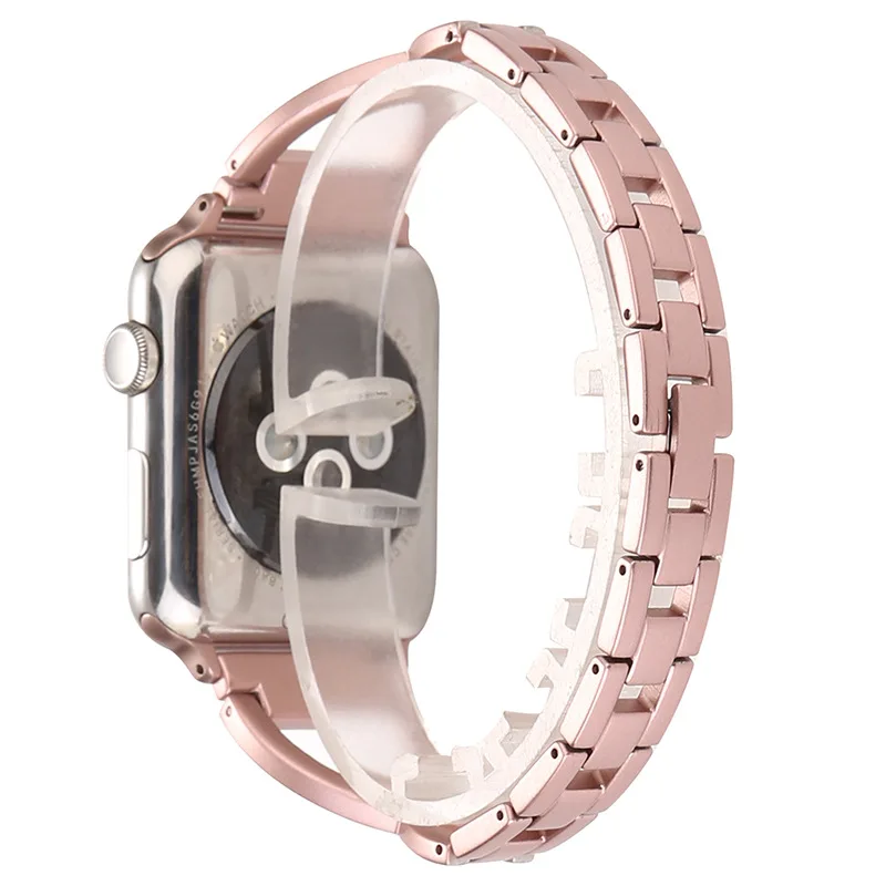 Curea din Otel inoxidabil Pentru Apple Watch Band 40mm 44mm iWatch Benzi de 38mm 42mm Diamant de Metal Femei Brățară Apple Watch 3 4 5 6 Se