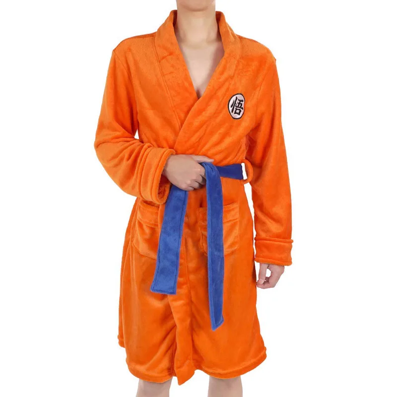 2021 Adult Halat De Baie Cosplay Son Goku Costum Halat De Baie Pijamale Model De Pluș Halat Femei Bărbați Pijamale Desene Animate
