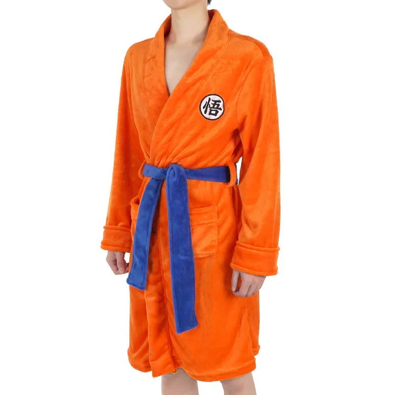 2021 Adult Halat De Baie Cosplay Son Goku Costum Halat De Baie Pijamale Model De Pluș Halat Femei Bărbați Pijamale Desene Animate