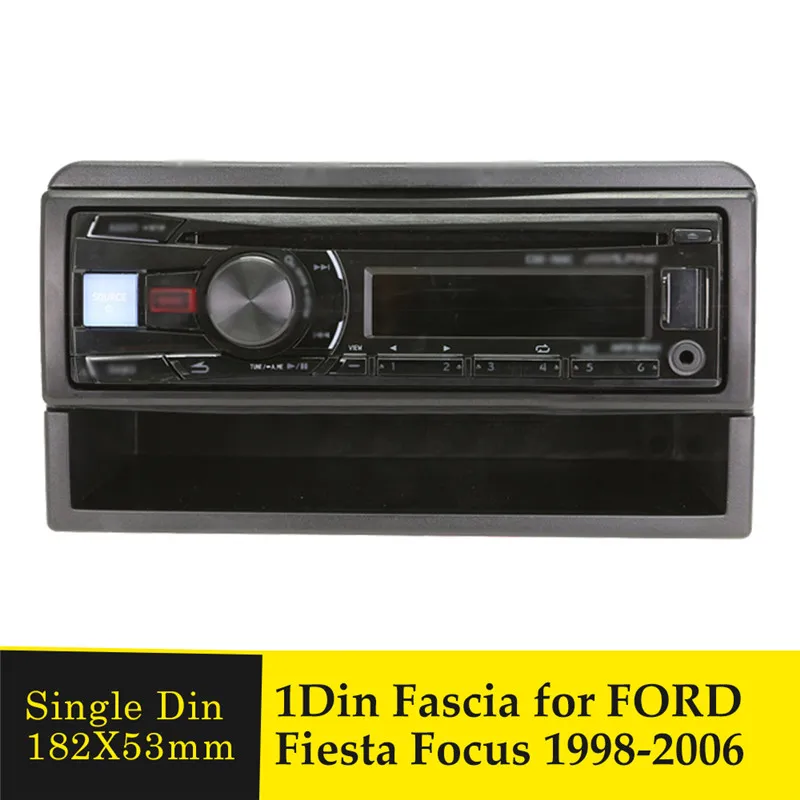 Unul Din Masina Fascia Stereo Radio, DVD Player Panou de Placă Cadru Ramă Adaptor Audio Dash Kit de Montare pentru Ford Fiesta Focus 1998-2006