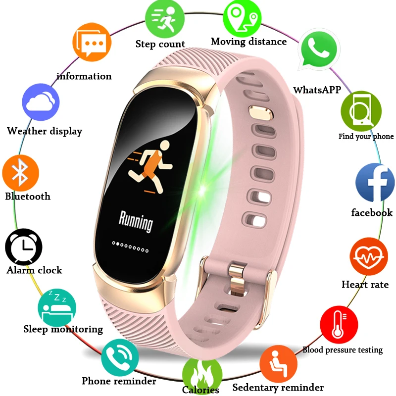LIGE Noul ceas inteligent de aur Bărbați Femei Rata de Inima tensiunea Pedometru ceas sport tracker de fitness Pentru IOS Android smartwatch