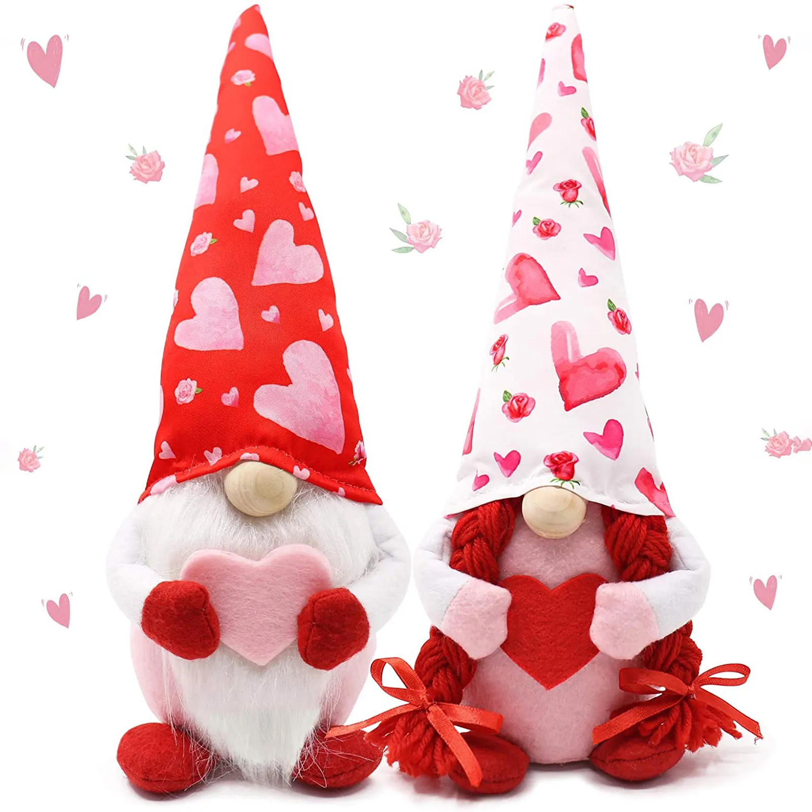 2 buc Cadoul Papusa de Plus fără Chip Ziua Îndrăgostiților Gnome Pluș fără Chip de Păpușă Decoratiuni Pandantiv Decoratiuni Nou#11