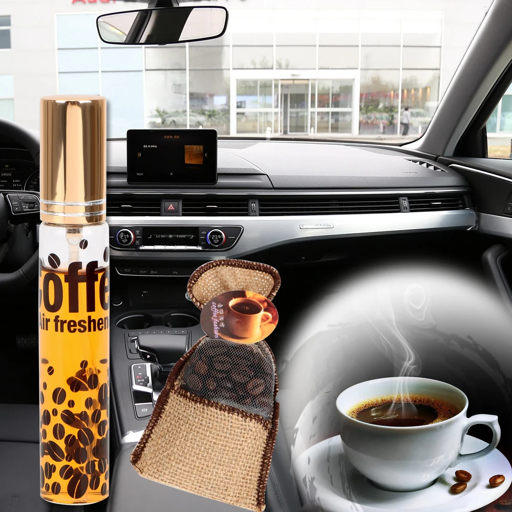 LEEPEE 2 buc/set Parfum Auto & Coffee Bean Agatat Ornament Decor Cafea Odorizant Auto-styling Interior Accesorii