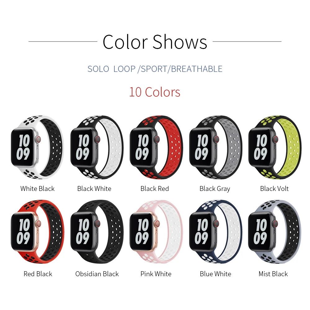 Nike Sport Banda de Silicon pentru Apple Watch Seria 6 Se 44mm de Cauciuc de 40 mm Watchbands pentru Apple Watch se 6 5 4 3 44mm 40mm 42mm 38mm