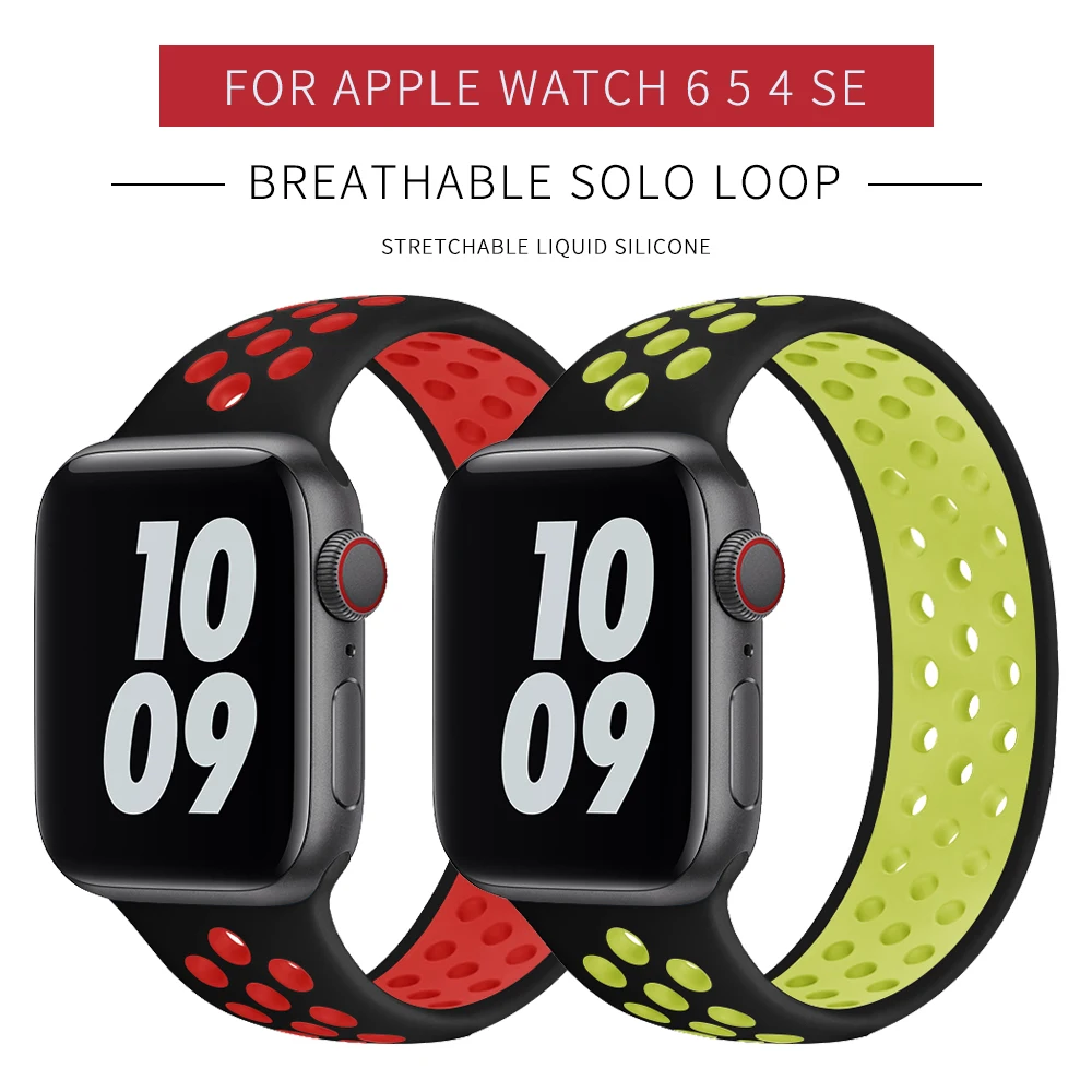 Nike Sport Banda de Silicon pentru Apple Watch Seria 6 Se 44mm de Cauciuc de 40 mm Watchbands pentru Apple Watch se 6 5 4 3 44mm 40mm 42mm 38mm