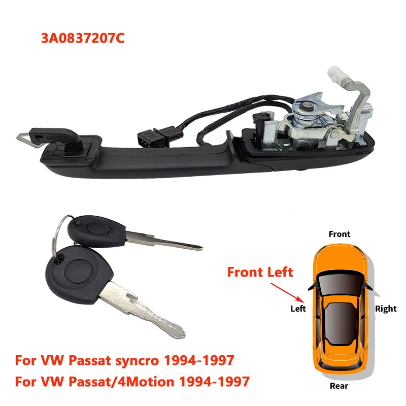 1 buc Pentru VW Passat B4 1994-1997 Mânerului Exterior al Portierei 3A0837207C,3A0837208C,3A0839205A