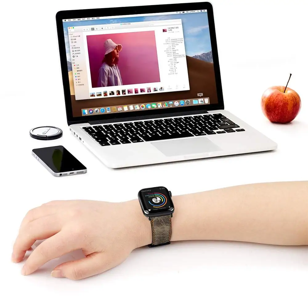 Retro Vacă curea din Piele pentru Apple watch band 44mm 40mm 42mm 38mm watchband iWatch bratara Apple watch 5 4 3 SE 6 accesorii