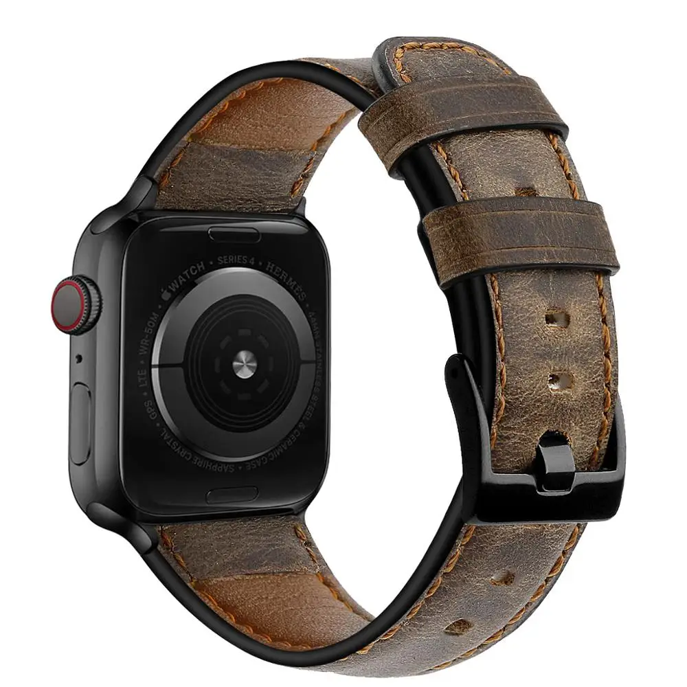 Retro Vacă curea din Piele pentru Apple watch band 44mm 40mm 42mm 38mm watchband iWatch bratara Apple watch 5 4 3 SE 6 accesorii
