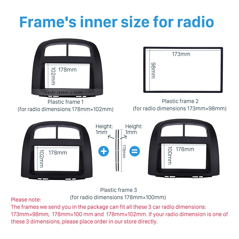 Seicane 2 Din Radio Auto Fascia Trim Rama Panou Rama pentru PROTON MYVI/Daihastu Sirion/TOYOTA Passo Stereo Dash Kit de Instalare