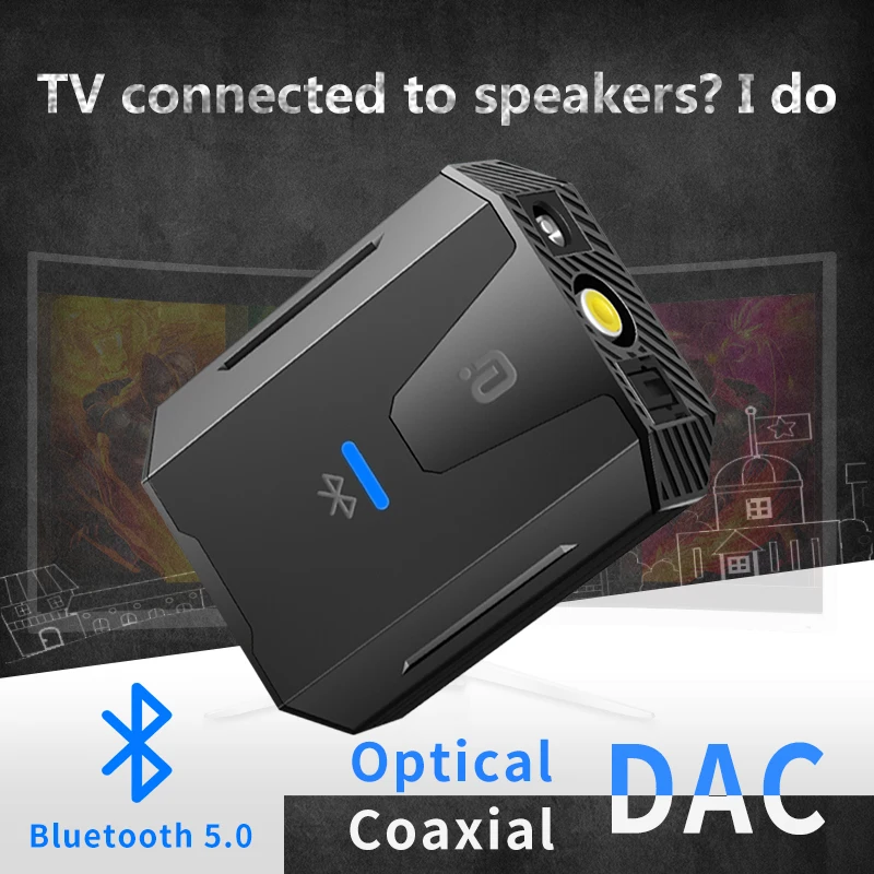 Digital la Analogic Convertor Audio Bluetooth 5.0 Optic Toslink Coaxial Semnal RCA R/L Audio Decoder SPDIF ATV Amplificatorul DAC