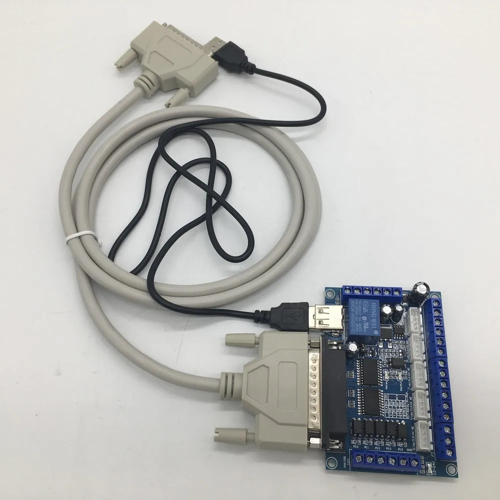 5 Axe CNC Breakout Board de Interfață cu USB+ 25 Pini Cablu pentru Stepper Driver MACH3 CNC Router Bord de Control al imprimantei 3D