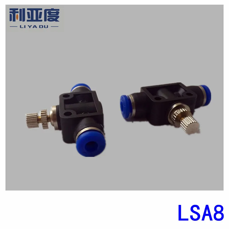 50pcs/lot LSA8 Alb/Negru, componente Pneumatice, trahee conexiune rapidă-peg flow-supapă de limitare LSA conducte clapetei de accelerație