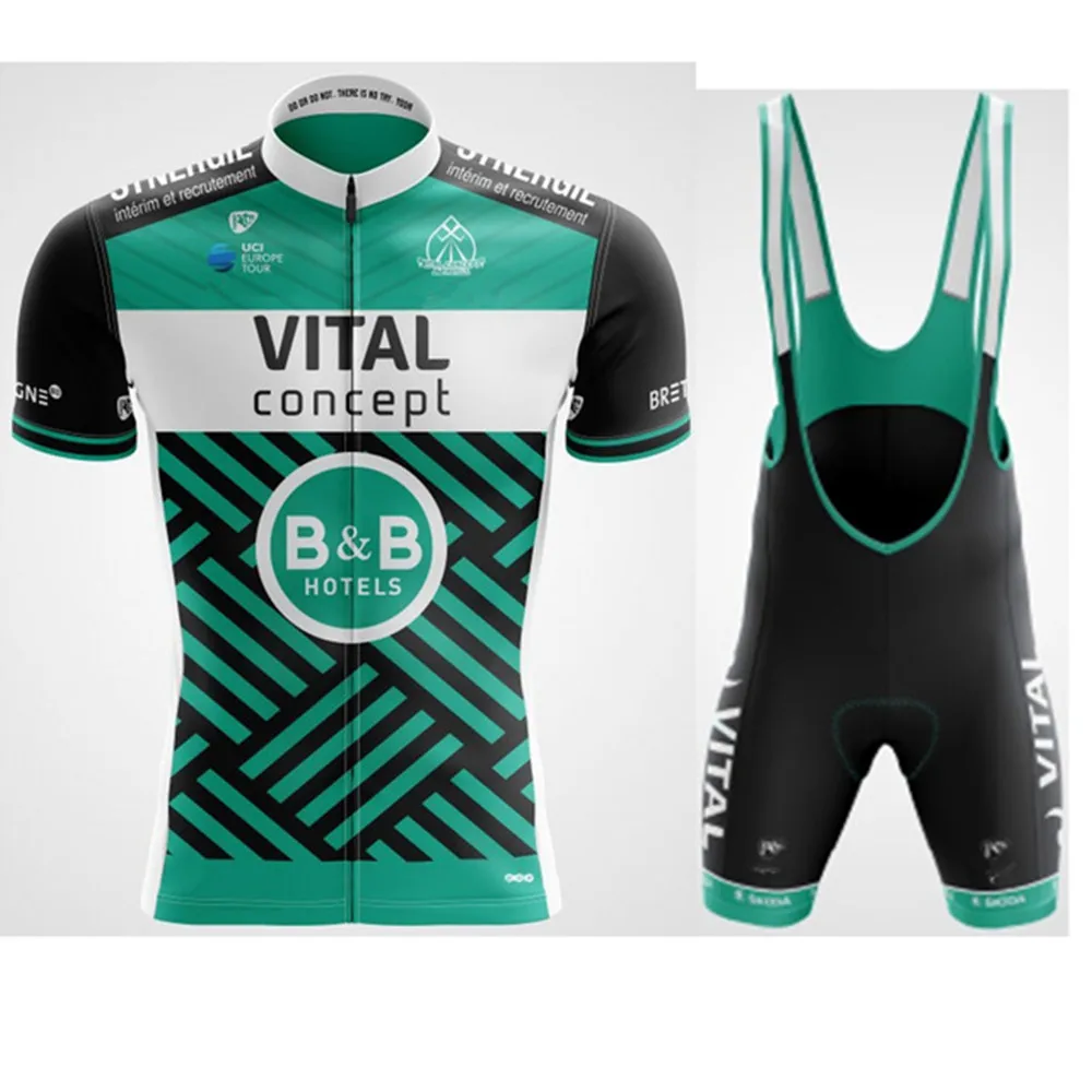 2021 nou B&B Hotels Concept Vital echipa de ciclism jersey tinuta maillot ciclismo mans vara cu maneci scurte jersey și salopete pantaloni scurți