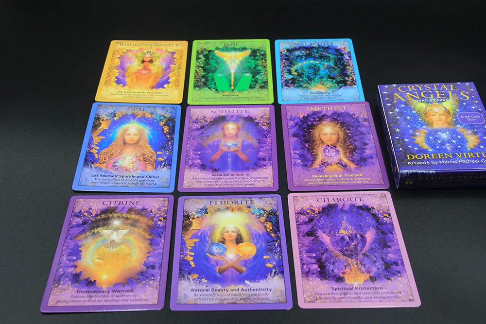 Oracolul din Cristal Îngeri de Tarot Jocuri Divinație pentru Adulți și Copii Amuzant Dobble Carti de Joc