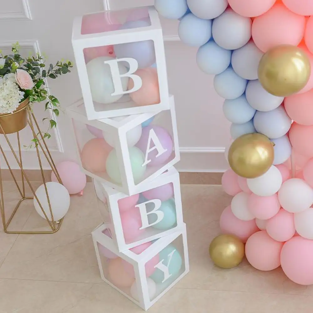 30cm Transparent Numele Vârstă Balon Cutie de Duș pentru Copii 1st Birthday Party Decor Copii la mulți ani Ballon Decor Babyshower Consumabile