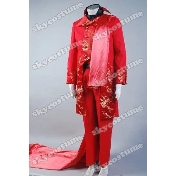 Fantoma de la Opera bal Mascat pentru Adulti Halloween Fancy Deluxe Costum de culoare Roșie Uniformă Cosplay Costum
