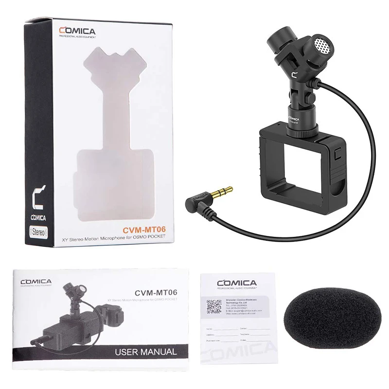 COMICA MCV-MT06 XY Cardioid Stereo Mini Microfon pentru DJI OSMO BUZUNAR Accesorii Kit pentru Înregistrare Video Vlogging(3.5 mm TRS)
